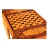 A walnut games table with a "checkerboard" marquetry top and curved legs. Berne. - Moinat - Tables à jeux, Tables d échangeur
